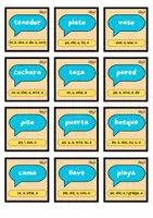 Vorschau - Spiele - Tablero + tarjetas deletrear Spanisch buchstabieren - Seite 1