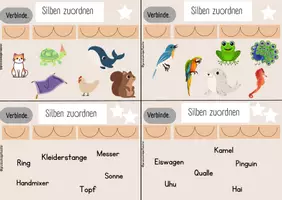 Vorschau - Aufgabenkarten - Freiarbeitskartei - Silben üben - Deutsch - Klasse 1 - Seite 3