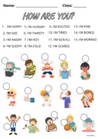 Vista previa - Hojas de trabajo - How are you worksheets. Emotions and feelings - página 3