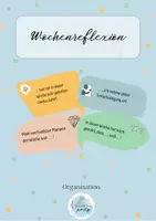 Vorschau - Anderer Materialtyp - Reflexionskarten (Stunde/ Woche) - Deckblatt