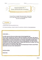 Vorschau - Klassenarbeiten - Einen persönlichen Brief schreiben - KA, EWH und Checkliste - Deckblatt