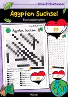 Vorschau - Arbeitsblätter - Ägypten Suchsel - Buchstabengitter - Deckblatt