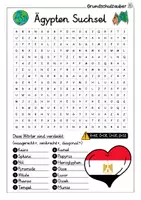 Vorschau - Arbeitsblätter - Ägypten Suchsel - Buchstabengitter - Seite 1