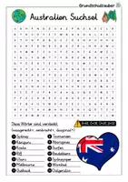 Vorschau - Spiele - Australien Suchsel - Buchstabengitter - Seite 1