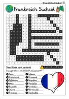 Vorschau - Arbeitsblätter - Frankreich Suchsel - Buchstabengitter - Seite 2