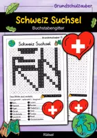 Vorschau - Arbeitsblätter - Schweiz Suchsel - Buchstabengitter - Deckblatt