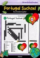 Vorschau - Arbeitsblätter - Portugal Suchsel - Buchstabengitter - Deckblatt