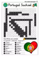 Vorschau - Arbeitsblätter - Portugal Suchsel - Buchstabengitter - Seite 2