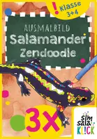 Vorschau - Mal- und Bastelvorlagen - Ausmalbild SALAMANDER !! 3 versch. Versionen ! Mandala *BE* - Deckblatt