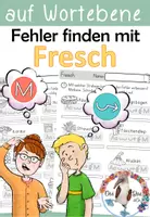 Vorschau - Arbeitsblätter - Fresch - Rechtschreibung - Fehler finden und Wörter korrigieren - Klasse 2-4 - Deckblatt