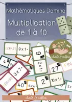 Aperçu - Jeux - Mathématiques Domino - Multiplication de 1 à 10 séries | Exercices Multiplication de 1 à 10 - Page de couverture