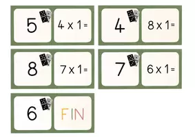Aperçu - Jeux - Mathématiques Domino - Multiplication de 1 à 10 séries | Exercices Multiplication de 1 à 10 - Page 2