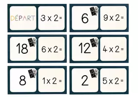 Aperçu - Jeux - Mathématiques Domino - Multiplication de 1 à 10 séries | Exercices Multiplication de 1 à 10 - Page 3