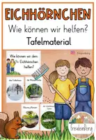 Vorschau - Präsentationen/Tafelbilder - Tafelmaterial: Wie können wir dem Eichhörnchen helfen? - Deckblatt
