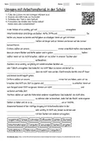 Vorschau - Arbeitsblätter - Arbeitsblatt "Umgang mit Arbeitsmaterial in der Schule" + interaktive Lösung & MP3 + Infografik - Deckblatt