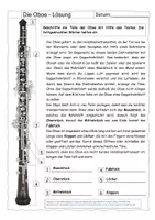 Vorschau - Arbeitsblätter - Instrumentenkunde: Die Oboe erklärt (mit Lösung) - Seite 1