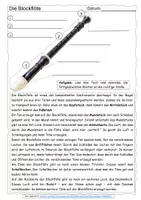 Vorschau - Arbeitsblätter - Instrumentenkunde: Die Blockflöte (mit Lösung) - Deckblatt