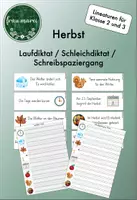 Vorschau - Arbeitsblätter - Herbst - Laufdiktat / Schleichdiktat / Schreibspaziergang - Deckblatt