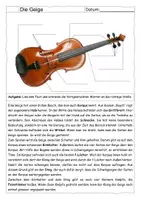 Vorschau - Arbeitsblätter - Instrumentenkunde: Die Geige/Violine (mit Lösung) - Deckblatt