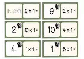 Vista previa - Juegos / Gamificación - Matemáticas Domino - Multiplicación es 1 a 10 - Multiplicación Serie 1 a 10 | Ejercicios Multiplicación - página 1