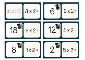 Vista previa - Juegos / Gamificación - Matemáticas Domino - Multiplicación es 1 a 10 - Multiplicación Serie 1 a 10 | Ejercicios Multiplicación - página 3