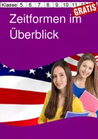 Vorschau - Merkblätter - Englische Zeitformen im Überblick - Kurz erklärt mit Signalwörtern - Deckblatt