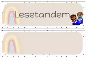 Vorschau - Präsentationen/Tafelbilder - Lesetandem Ablauf Checkliste lesen Schilder Lesetraining - Seite 2