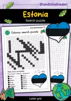 Vorschau - Arbeitsblätter - Estonia Search puzzle - Letter grid (English) - Deckblatt