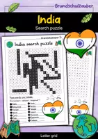 Vorschau - Spiele - India Search puzzle - Letter grid (English) - Deckblatt