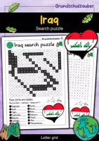 Vorschau - Arbeitsblätter - Iraq Search puzzle - Letter grid (English) - Deckblatt