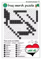 Vorschau - Arbeitsblätter - Iraq Search puzzle - Letter grid (English) - Seite 2