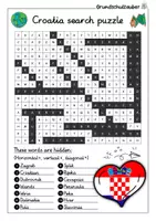 Vorschau - Arbeitsblätter - Croatia Search puzzle - Letter grid (English) - Seite 2