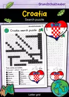 Vorschau - Arbeitsblätter - Croatia Search puzzle - Letter grid (English) - Deckblatt