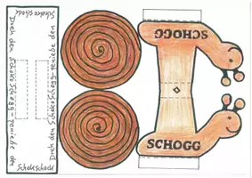 Vorschau - Mal- und Bastelvorlagen - Bastelvorlage - Die Schnecke Schoko-Schogg - Seite 2