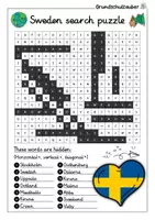 Vorschau - Arbeitsblätter - Sweden Search puzzle - Letter grid (English) - Seite 2