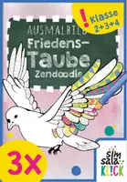 Vorschau - Mal- und Bastelvorlagen - Friedenstaube Ausmalbild ! 3 versch. Versionen ! *BE* - Deckblatt