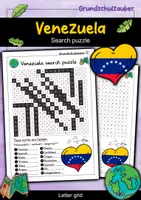 Vorschau - Arbeitsblätter - Venezuela Search puzzle - Letter grid (English) - Deckblatt