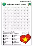 Vorschau - Spiele - Vietnam Search puzzle - Letter grid (English) - Seite 1