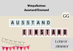 Vorschau - Poster - Wimpelketten für den Ausstand & Einstand - Deckblatt