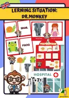 Vista previa - Unidades / Secuencias / Situaciones de Aprendizaje - Doctor Monkey stage and activities (little elephant) - Portada
