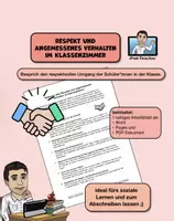 Vorschau - Merkblätter - Merkblatt über Respekt u. angem. Verhalten im Klassenzimmer - Deckblatt