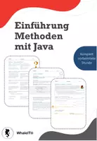 Vorschau - Arbeitsblätter - Einführung Methoden mit Java - Komplett vorbereitete Stunde - Deckblatt