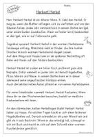 Vorschau - Unterrichtsreihen - Herbert Herbst Geschichte, Arbeitsaufträge, Malvorlage, Wortarten - Seite 3