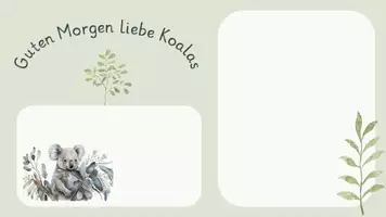 Vorschau - Präsentationen/Tafelbilder - Begrüßungsbild Klassentier Koala (Digitale Tafel) - Seite 1