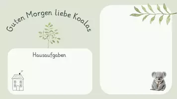Vorschau - Präsentationen/Tafelbilder - Begrüßungsbild Klassentier Koala (Digitale Tafel) - Seite 2