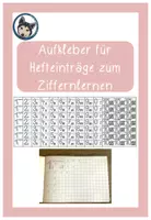 Vorschau - Fördermaterial/Inklusion - Hefteinträge Hefteintrag Zettel zum Ziffernlernen Ziffern Zahlen - Deckblatt