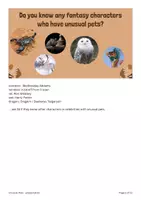 Vista previa - Hojas de trabajo - miniproyecto "Unusual Pets" - Inglés A1/A2 - página 3