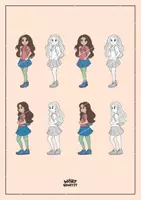 Vorschau - selbst erstellte Cliparts/Grafiken - Cliparts Schulmädchen - 2 Posen - 2 Gesichtsausdrücke - Seite 1