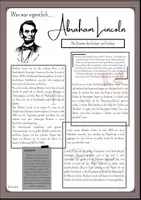 Vorschau - Arbeitsblätter - Abraham Lincoln - Die Stimme der Einheit und Freiheit - Deckblatt