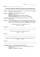 Vorschau - Arbeitsblätter - Politische Lyrik am Beispiel von Rap (größtenteils 2X differenziert) - INKL. Klassenarbeit mit EWH, Nachschreibearbeit und Probearbeit! - Seite 1